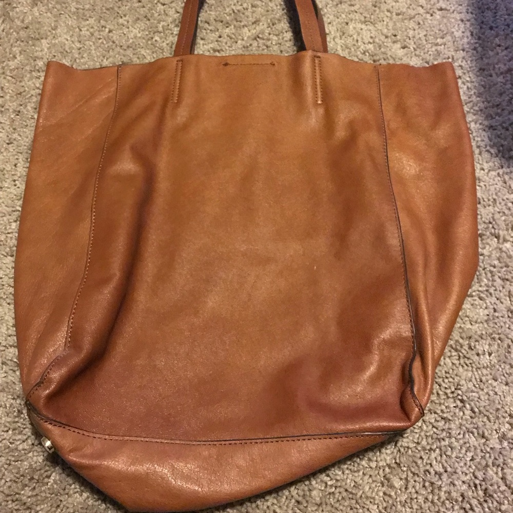 Brown Genuine Leather Banana Republic Tote